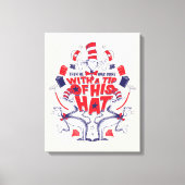 帽子の中の猫| 彼は帽子の先端を持って行ってしまった キャンバスプリント (正面)