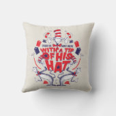 帽子の中の猫| 彼は帽子の先端を持って行ってしまった クッション (裏面)