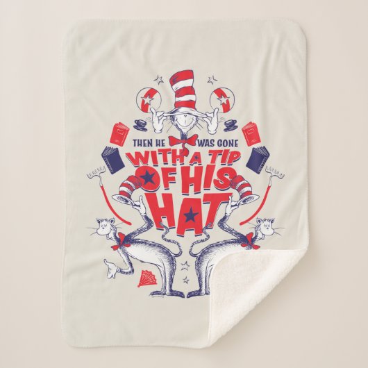 帽子の中の猫| 彼は帽子の先端を持って行ってしまった シェルパブランケット (正面)