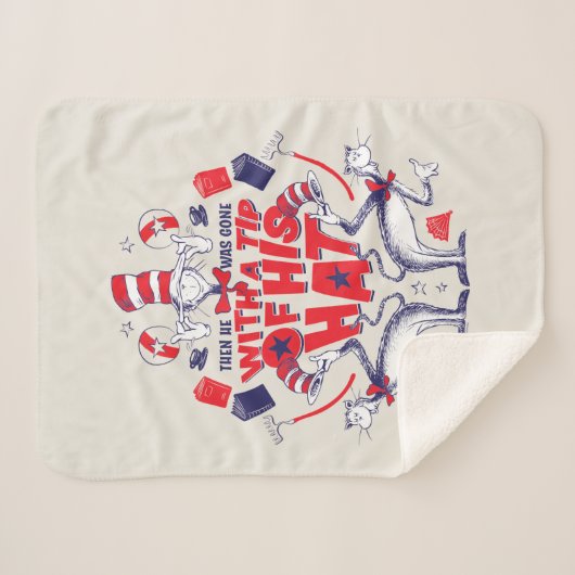 帽子の中の猫| 彼は帽子の先端を持って行ってしまった シェルパブランケット (正面(横))