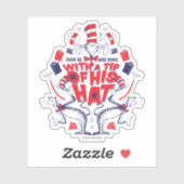 帽子の中の猫| 彼は帽子の先端を持って行ってしまった シール (シート)