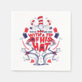 帽子の中の猫| 彼は帽子の先端を持って行ってしまった スタンダードカクテルナプキン (正面)