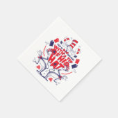 帽子の中の猫| 彼は帽子の先端を持って行ってしまった スタンダードカクテルナプキン (角)