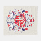 帽子の中の猫| 彼は帽子の先端を持って行ってしまった フリースブランケット (正面(横))