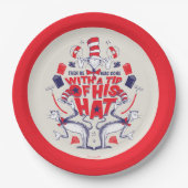 帽子の中の猫| 彼は帽子の先端を持って行ってしまった ペーパープレート (正面)