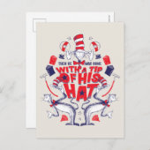 帽子の中の猫| 彼は帽子の先端を持って行ってしまった ポストカード (正面/裏面)