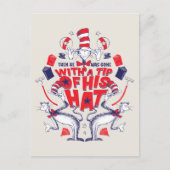 帽子の中の猫| 彼は帽子の先端を持って行ってしまった ポストカード (正面)