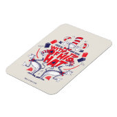 帽子の中の猫| 彼は帽子の先端を持って行ってしまった マグネット (左側)