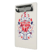 帽子の中の猫| 彼は帽子の先端を持って行ってしまった ミニクリップボード (アングル2)