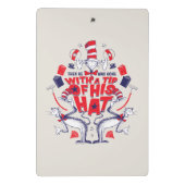 帽子の中の猫| 彼は帽子の先端を持って行ってしまった ミニクリップボード (裏面)