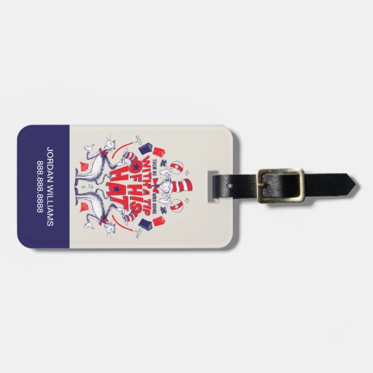 帽子の中の猫| 彼は帽子の先端を持って行ってしまった ラゲッジタグ (正面横)