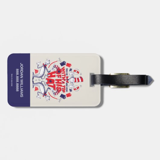 帽子の中の猫| 彼は帽子の先端を持って行ってしまった ラゲッジタグ (裏面横)