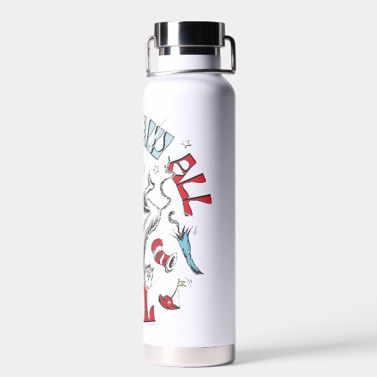 帽子の中の猫 | 我々はすべての物事を見た秋 ウォーターボトル (背面)