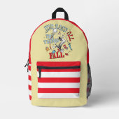 帽子の中の猫 | 我々はすべての物事を見た秋 プリントバックパック (正面)