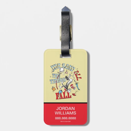 帽子の中の猫 | 我々はすべての物事を見た秋 ラゲッジタグ (裏面縦)