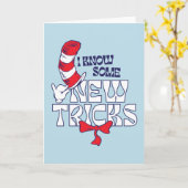 帽子の中の猫 | 新しいコツを知っている カード (黄色い花)