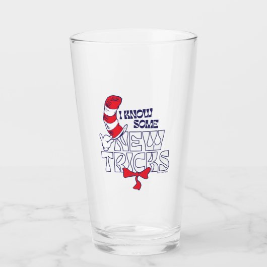 帽子の中の猫 | 新しいコツを知っている タンブラーグラス (正面)