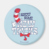 帽子の中の猫 | 新しいコツを知っている マグネット (正面)