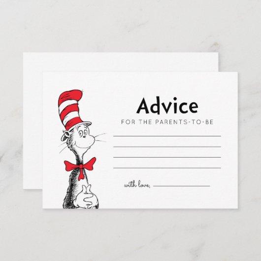 帽子の中の猫 |新しい親アドバイス エンクロージャーカード (正面/裏面)