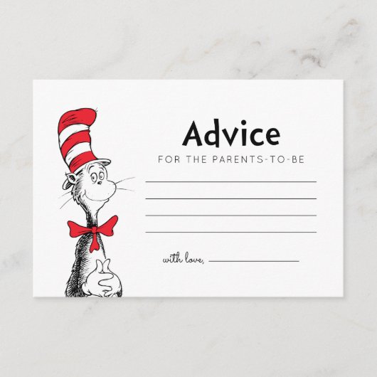 帽子の中の猫 |新しい親アドバイス エンクロージャーカード (正面)