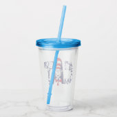 帽子の中の猫 | 猫顔文字 アクリルタンブラー (裏面)