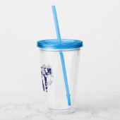 帽子の中の猫 | 猫顔文字 アクリルタンブラー (左)