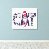 帽子の中の猫 | 猫顔文字 キャンバスプリント (インサイチュ (ウッドフロア))