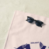 帽子の中の猫 | 猫顔文字 ビーチタオル (インサイチュ)