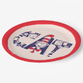 帽子の中の猫 | 猫顔文字 ペーパープレート (アングル)