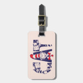 帽子の中の猫 | 猫顔文字 ラゲッジタグ (正面縦)