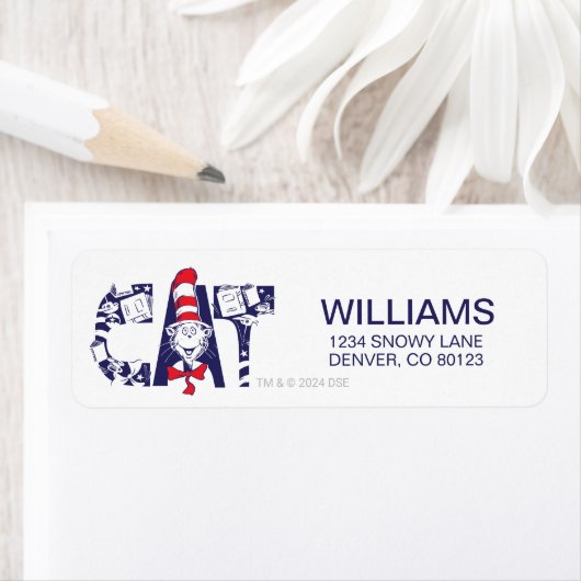 帽子の中の猫 | 猫顔文字 ラベル (インサイチュ)