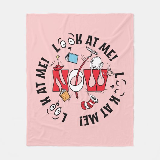 帽子の中の猫 | 私を見て!私を見て! フリースブランケット (正面)