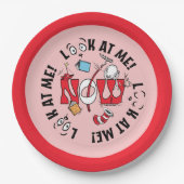 帽子の中の猫 | 私を見て！私を見て！ ペーパープレート (正面)