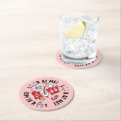 帽子の中の猫 | 私を見て！私を見て！ ラウンドペーパーコースター (インサイチュ)