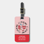 帽子の中の猫 | 私を見て!私を見て! ラゲッジタグ (正面縦)