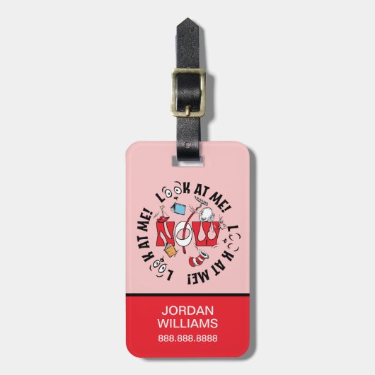 帽子の中の猫 | 私を見て！私を見て！ ラゲッジタグ (正面縦)