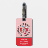 帽子の中の猫 | 私を見て！私を見て！ ラゲッジタグ (裏面縦)