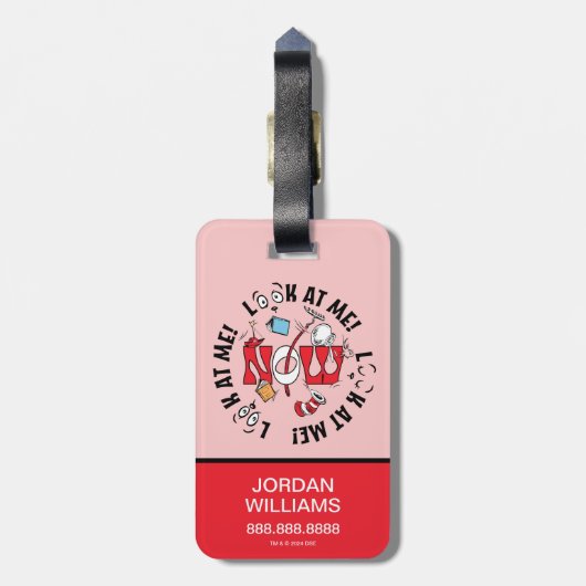 帽子の中の猫 | 私を見て！私を見て！ ラゲッジタグ (裏面縦)