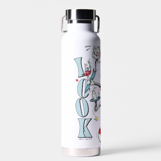 帽子の中の猫 | 見る ウォーターボトル (正面)