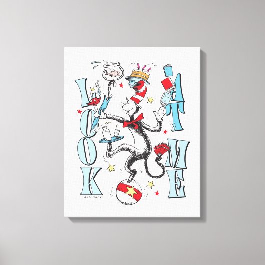 帽子の中の猫 | 見る キャンバスプリント (正面)