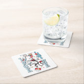 帽子の中の猫 | 見る スクエアペーパーコースター (インサイチュ)