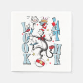 帽子の中の猫 | 見る スタンダードカクテルナプキン (正面)