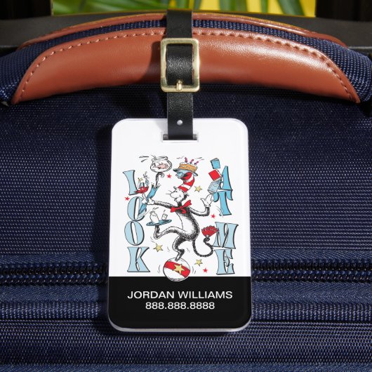 帽子の中の猫 | 見る ラゲッジタグ (正面インサイチュ2)