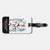 帽子の中の猫 | 見る ラゲッジタグ (裏面横)