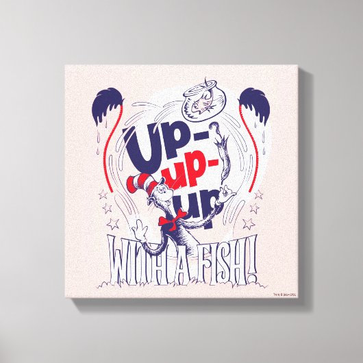 帽子の中の猫 | 魚の群れ キャンバスプリント (正面)