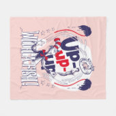 帽子の中の猫 | 魚の群れ フリースブランケット (正面(横))