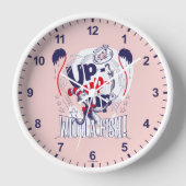 帽子の中の猫 | 魚の群れ 壁時計 (正面)