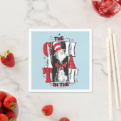 帽子の中の猫 | B&W文字 スタンダードカクテルナプキン (インサイチュ)