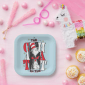 帽子の中の猫 | B&W文字 ペーパープレート (パーティー)