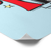 帽子の中の猫 | B&W文字 ポスター (角)